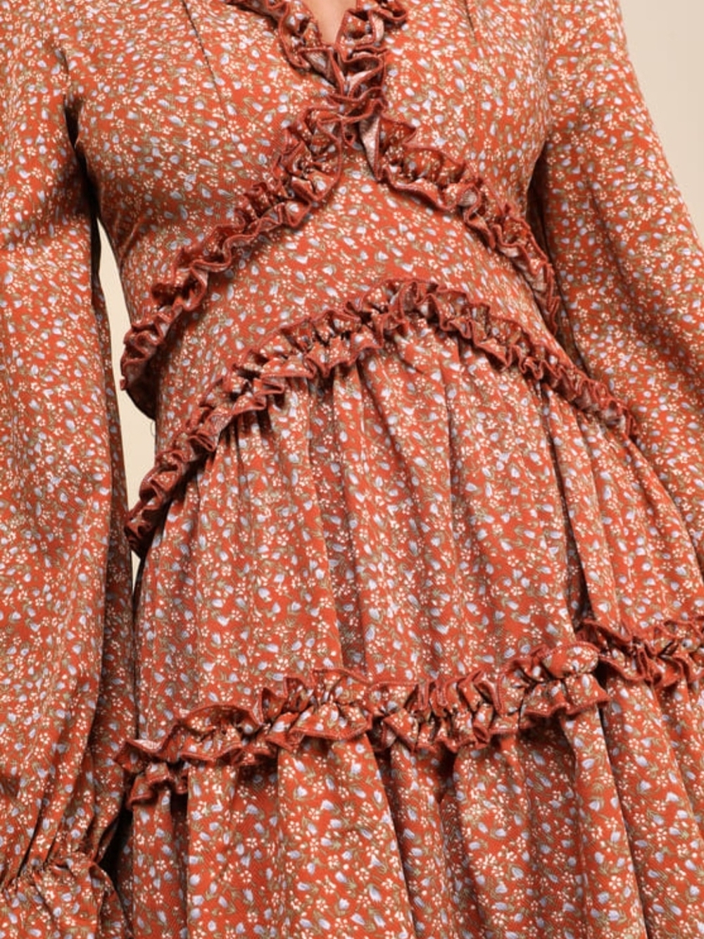Lulus NWT  Romantic Ruffle Mini Dress |  Boho | Size XL - Picture 4 of 8